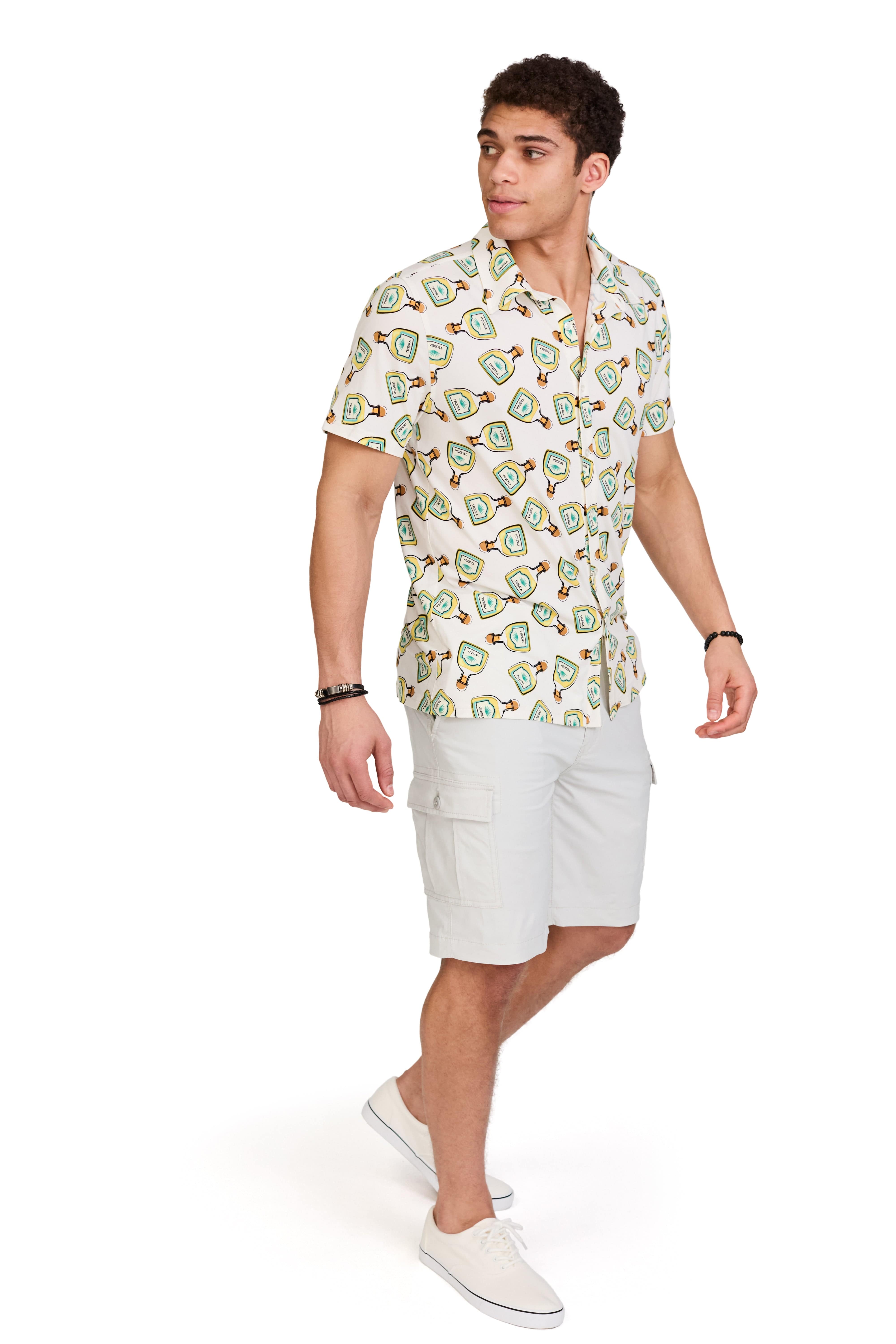 Happy Hour Short Sleeve Button Up Shirt