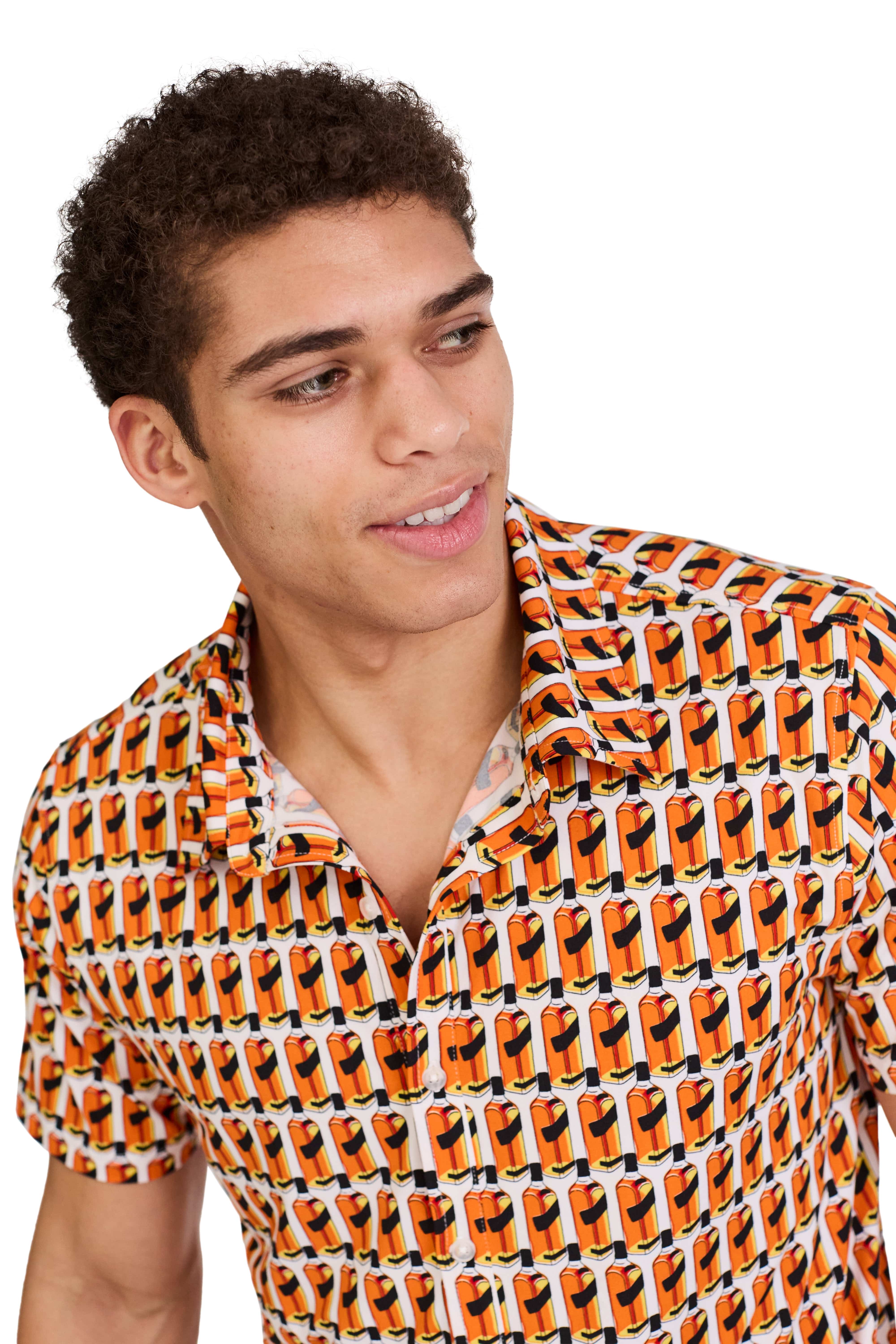 Happy Hour Short Sleeve Button Up Shirt