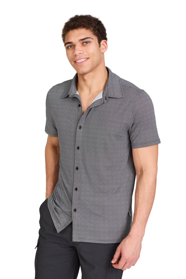Mosaic Short Sleeve Button Up Shirt